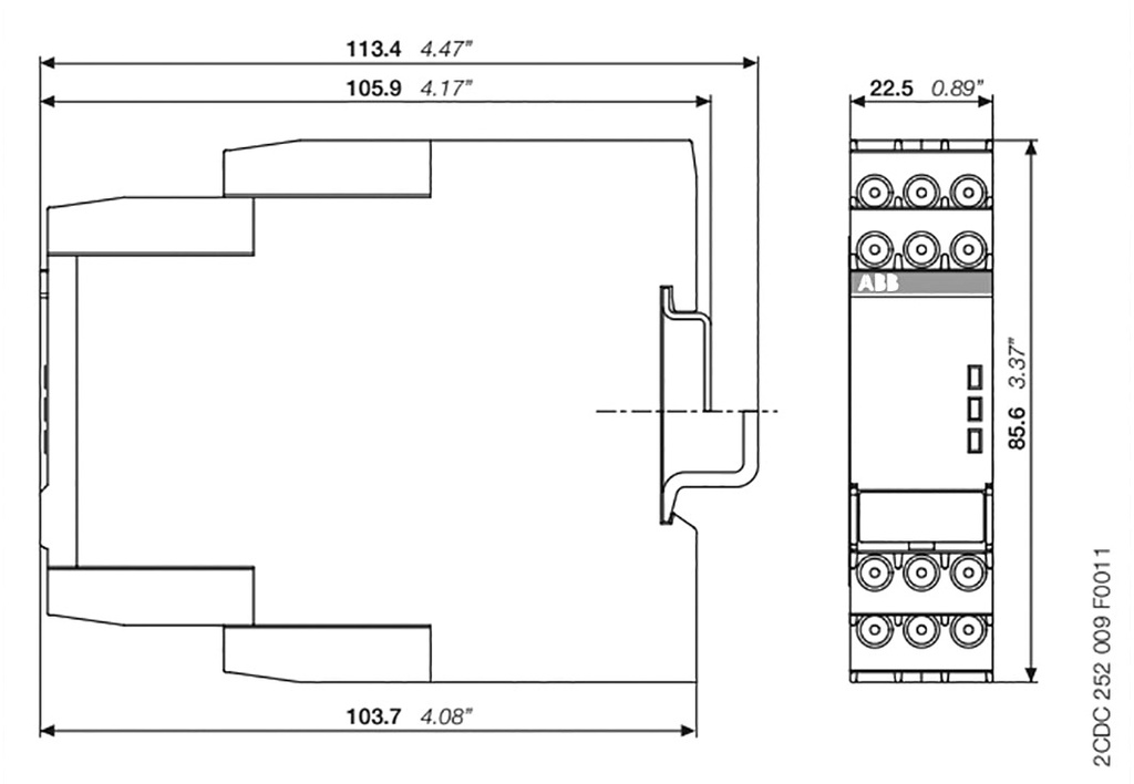Module: monitoring relay; motor temperature; 24÷240VAC; DIN; IN: 2