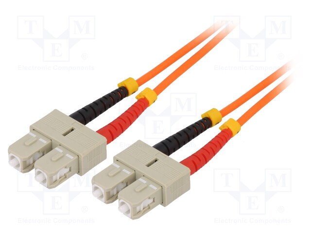 Connector: fiber optic; patchcord; multi mode duplex (MM); male