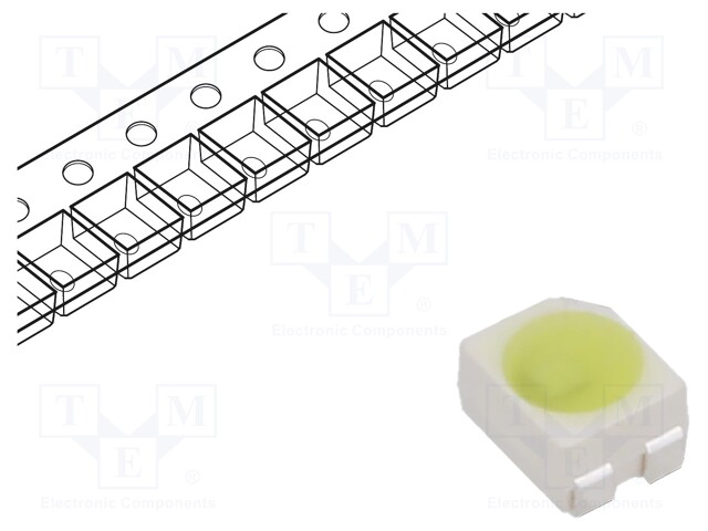 LED; SMD; 3528,PLCC4; white cold; 2000mcd; 120°; 14mA; 5.5÷20V