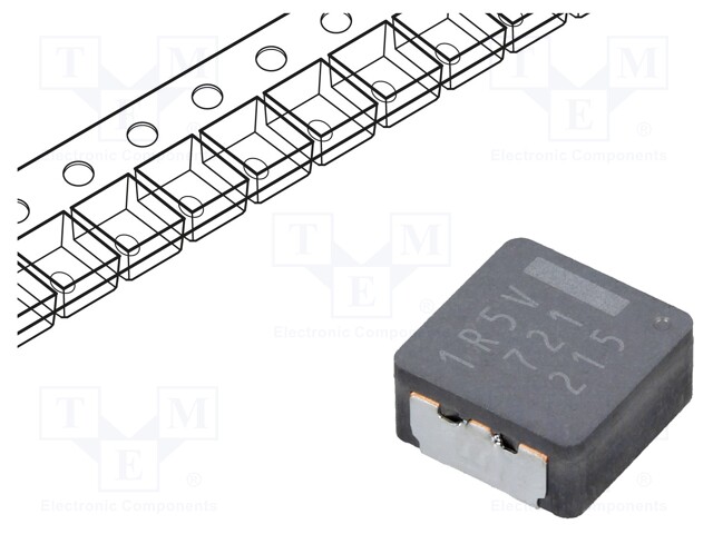 Inductor: wire; SMD; 1.5uH; 12.8A; 4.9mΩ; 8.5x8x4mm; ±20%; -55÷155°C