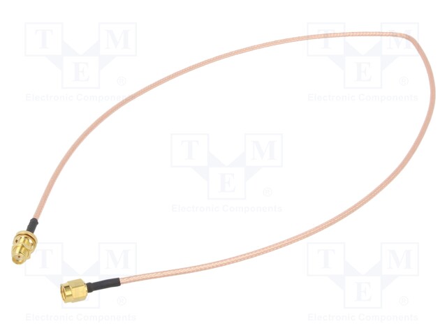 Cable; 50Ω; 0.61m; SMA plug,both sides; shielded; -65÷150°C; 24"