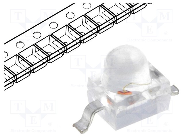 LED; SMD; Gull wing; green; 1900÷2700mcd; 2.5x2x2.8mm; 20°; 20mA