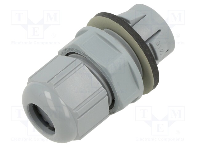 Cable gland; IP68; Mat: polyamide; dark grey; push-in