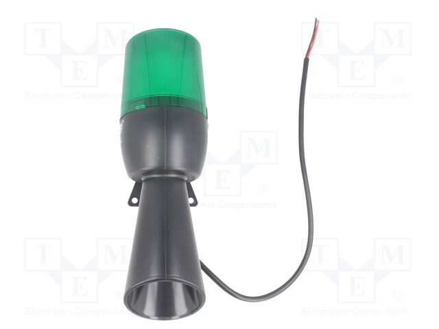 Signaller: lighting-sound; 12÷24VDC; Colour: green; IP65; -25÷55°C