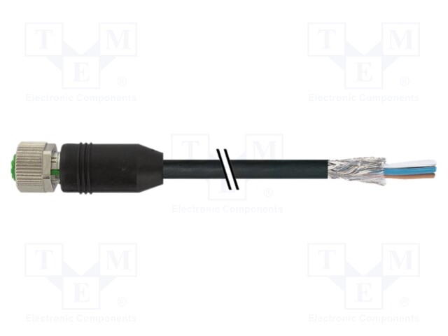 Connection lead; female; IP65; 500mA; 50VDC; 1.5m; 7000; PIN: 8; plug