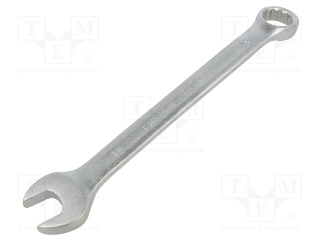 Wrench; combination spanner; 14mm; Overall len: 180mm; DIN 3113