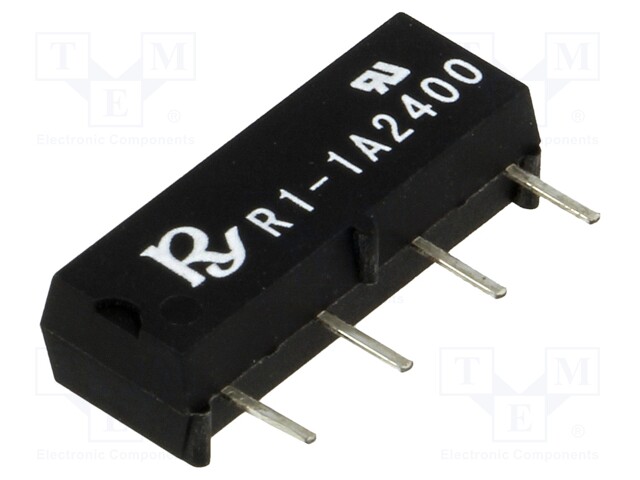 Relay: reed; SPST-NO; Ucoil: 24VDC; 1A; max.250VDC; 10VA; 268mW; PCB