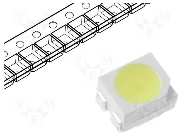 LED; SMD; 3528,PLCC2; blue; 150mcd; 3.5x2.8x1.9mm; 120°; 2.8÷4V