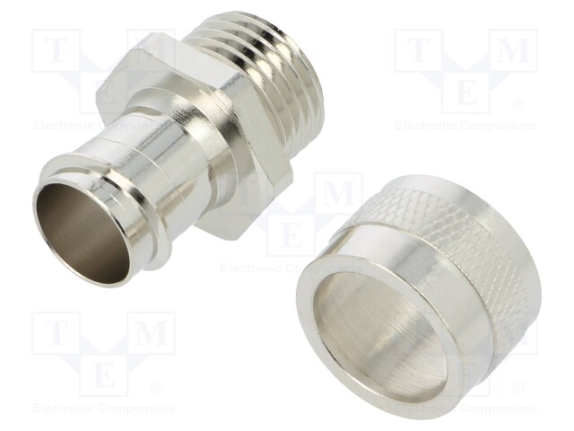 Straight terminal connector; ØBraid : 17mm; brass; -55÷260°C