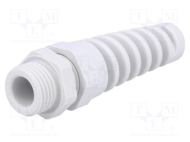 Cable gland; with strain relief; PG9; IP68; Mat: polyamide; grey