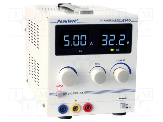 Power supply: laboratory; single-channel,linear,adjustable