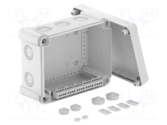 Enclosure: junction box; X: 191mm; Y: 241mm; Z: 126mm; polycarbonate