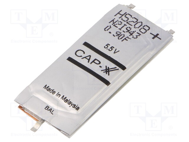 Supercapacitor; SMD; 900mF; 5.8VDC; ±20%; 39x17x3.4mm; 30A