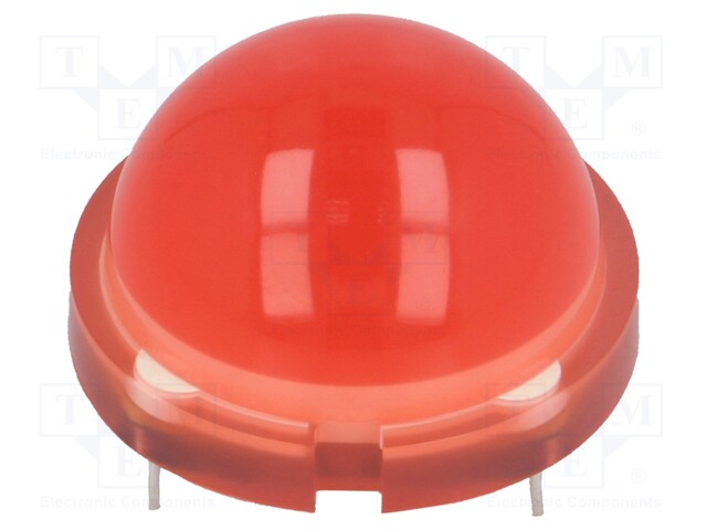 LED; 20mm; red; 55÷100mcd; 120°; No.of term: 12; 20mA; Front: convex