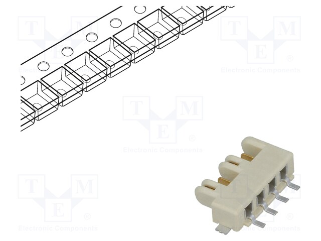 Socket; Connector: wire-wire/PCB; Rotaconnect; 3mm; PIN: 4; 5A; SMT