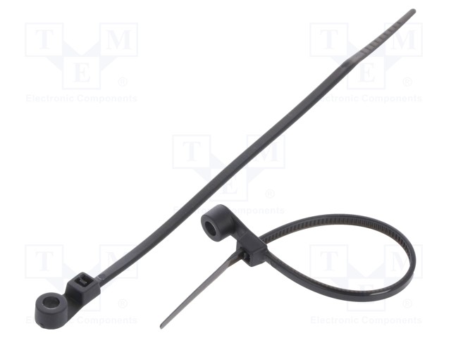 Cable tie; with a hole for screw mounting; L: 112mm; W: 2.5mm