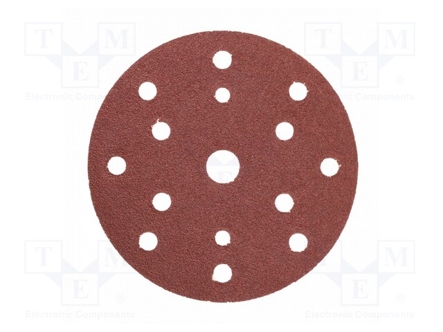 Sanding plate; Granularity: 60; Mounting: bur; with holes; Ø150mm