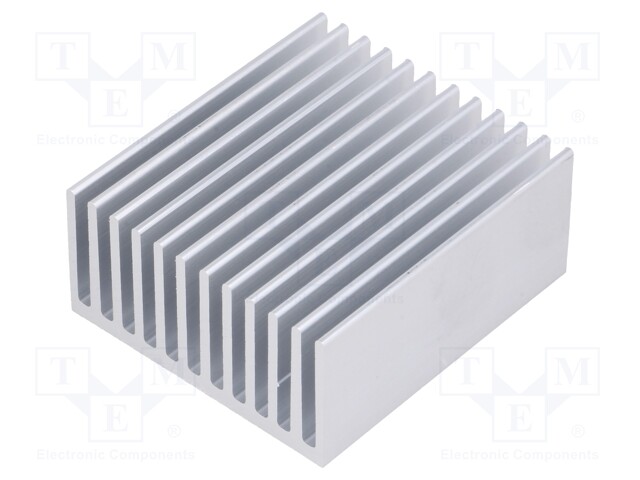 Heatsink: extruded; grilled; natural; L: 50mm; W: 45mm; H: 22mm; plain