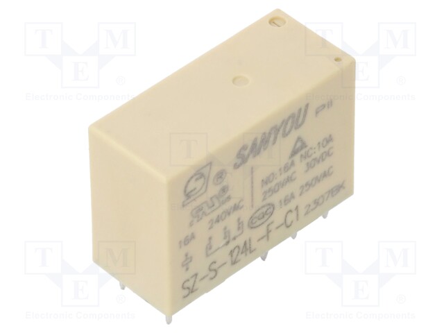 Relay: electromagnetic; SPDT; Ucoil: 24VDC; Icontacts max: 16A; 16A