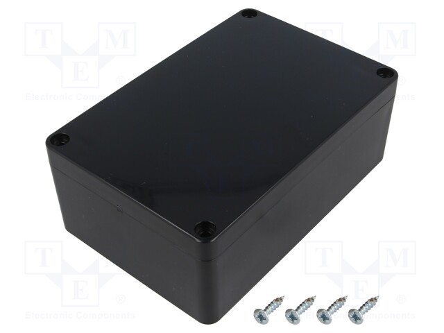 Enclosure: multipurpose; X: 90mm; Y: 135mm; Z: 50mm; ABS; black; IP65