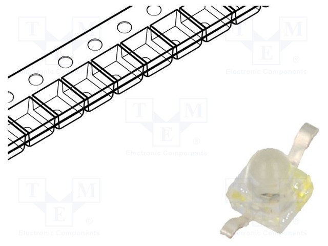 LED; SMD; Gull wing; yellow; 1000÷2000mcd; 2.4x2.15x2.75mm; 25°