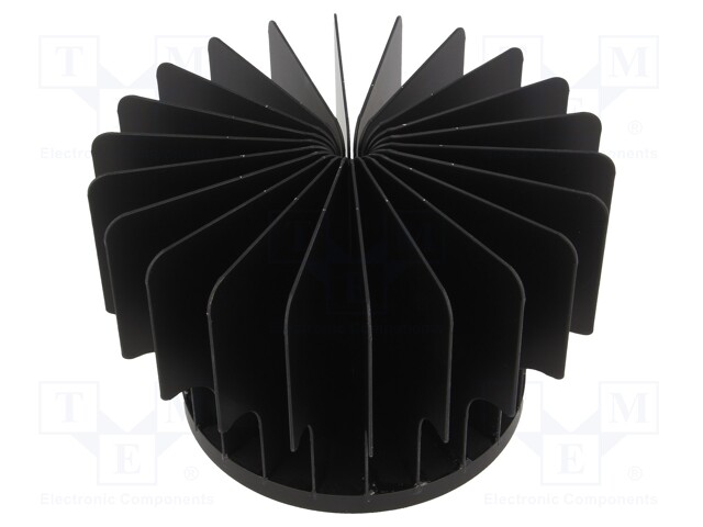 Heatsink: moulded; LED; black; H: 70mm; 1.35K/W; aluminium; anodized