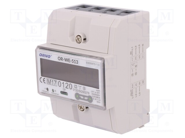 Controller; IP51; DIN; Ioper.max: 80A; -25÷55°C; 0.4W; Display: LCD