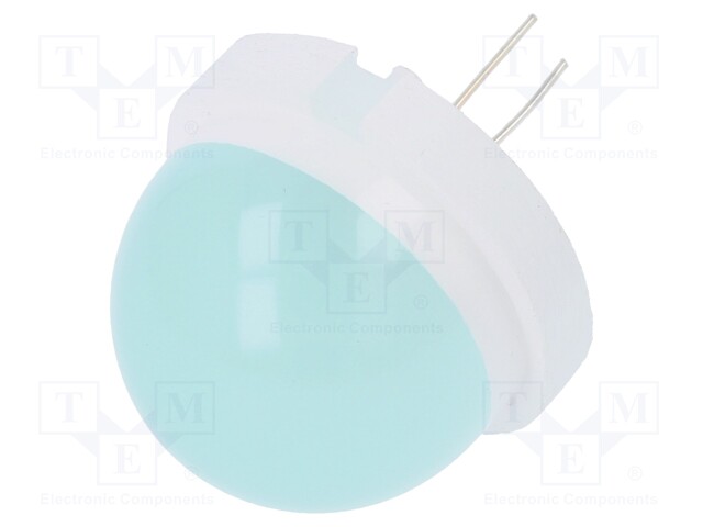 LED; 20mm; green; 650÷2800mcd; 120°; No.of term: 2; 5÷20mA; 5.6÷6.5V