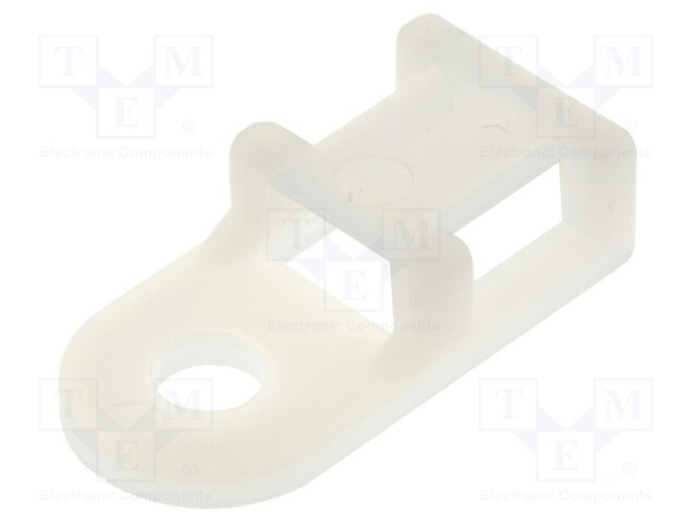 Cable tie holder; polyamide; natural; Tie width: 5.5mm; Ht: 4.8mm