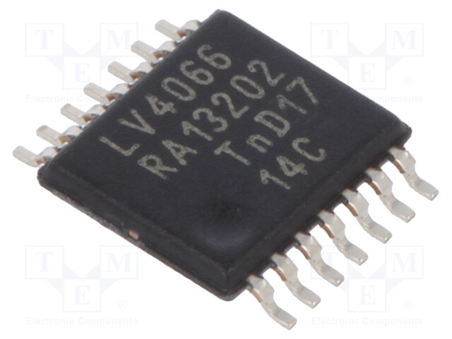 IC: analog switch; SPST,bilateral; Channels: 4; SMD; TSSOP14