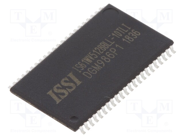 SRAM memory; SRAM; 512kx8bit; 2.4÷3.6V; 10ns; TSOP44 II; parallel