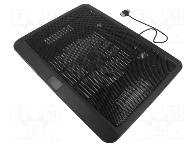 Notebook cooling stand; black; USB A; Features: with LED; 0.4m