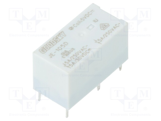 Relay: electromagnetic; SPDT; Ucoil: 5VDC; 5A/250VAC; 5A/30VDC