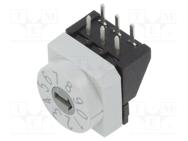 Switch: rotary; Pos: 10; 1uA/20mVDC; -60÷125°C; Mounting: THT