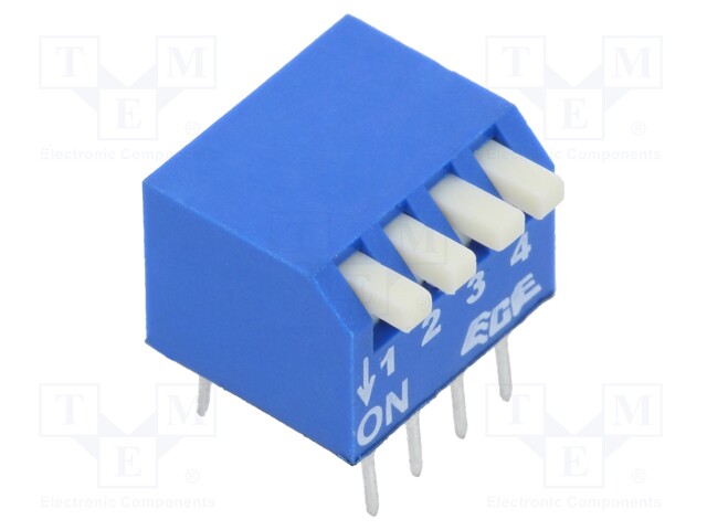 Switch: DIP-SWITCH; Poles number: 4; OFF-ON; 0.025A/24VDC; Pos: 2