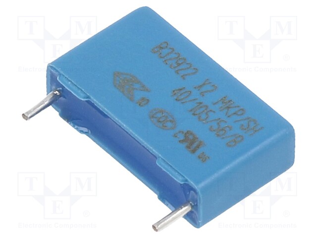 Capacitor: polyester; 100nF; 305VAC; Pitch: 15mm; ±20%; 5x10.5x18mm