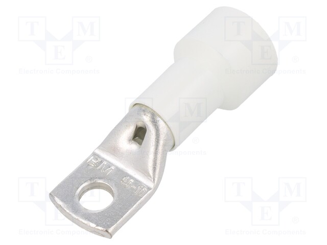 Tip: ring tube; M10; Ø: 10.5mm; 95mm2; crimped; for cable; insulated