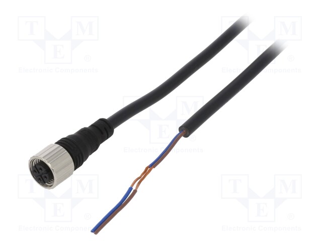 Connection lead; M12; PIN: 2; straight; 5m; plug; Insulation: PVC