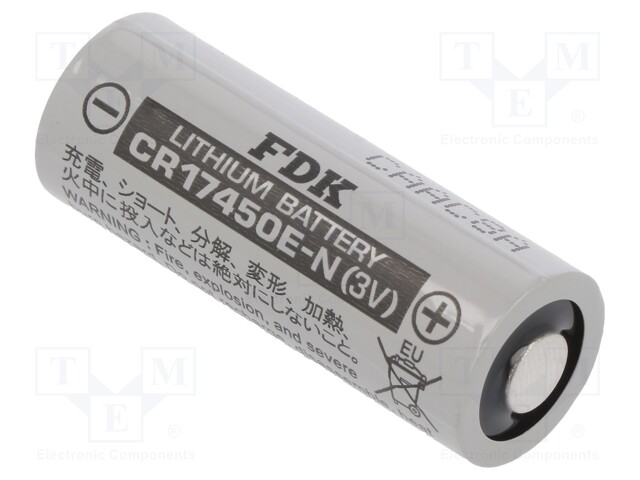 Battery: lithium; 3V; 4/5A,CR8L; Ø17x45mm; 2600mAh
