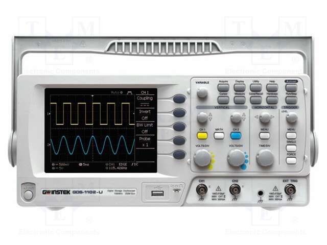 Oscilloscope: digital; Band: ≤50MHz; Channels: 2; 4kpts/ch; Plug: EU