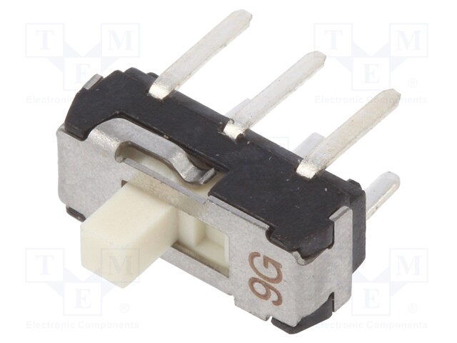 Switch: slide; Pos: 2; DPDT; 0.2A/12VDC; ON-ON; Mounting: THT