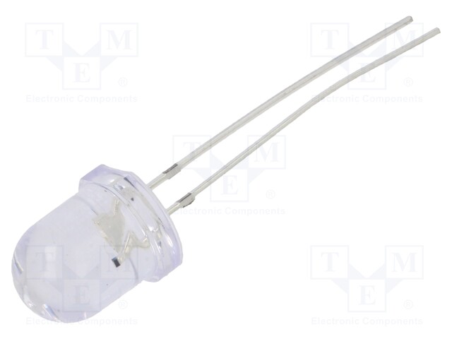 LED; 8mm; blue; 1560÷2180mcd; 30°; 12mA; 5V; Front: convex