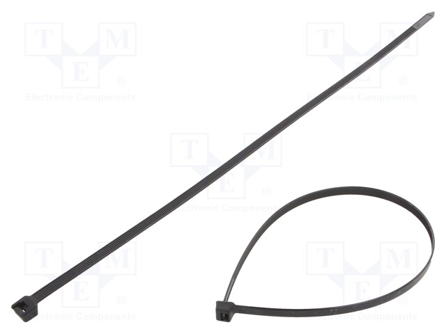 Cable tie; L: 430mm; W: 9mm; polyamide; 800N; black; Ømax: 130.5mm