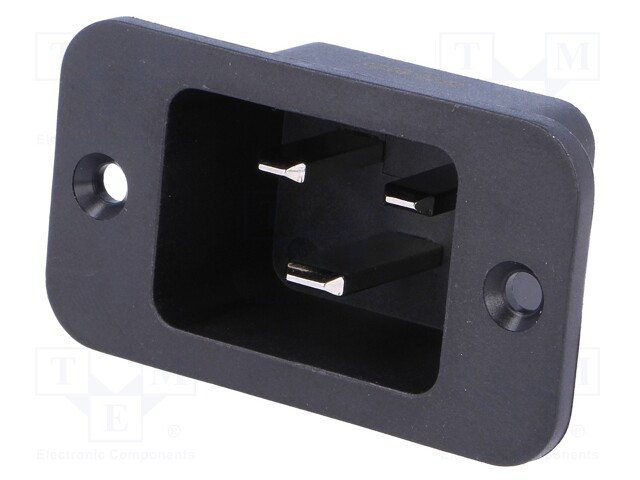 Connector: AC supply; socket; male; 16A; 250VAC; IEC 60320; C20 (I)