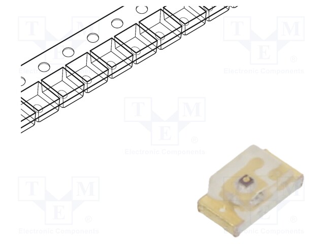 LED; SMD; 1608; yellow green; 36÷90mcd; 1.6x0.86x0.6mm; 120°; 20mA