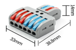 Installation quick splitter; 2 to 6 wires; spring clamp; 0.08÷2.5mm2; 400V; 32A