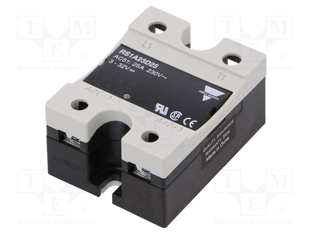 Relay: solid state; Ucntrl: 3÷32VDC; 25A; 42÷265VAC; -40÷80°C; IP20