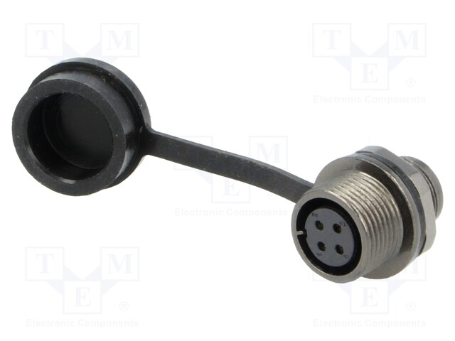 Socket; female; ST12; PIN: 4; IP67; 5A; soldering; 200V; 0.75mm2