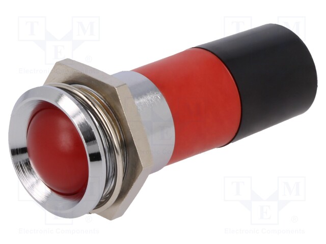 Indicator: LED; recessed; 230VDC; 230VAC; Cutout: Ø22.2mm; IP67