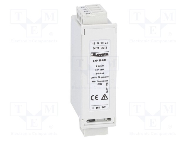 Extension module; for DIN rail mounting; Output: relay x2